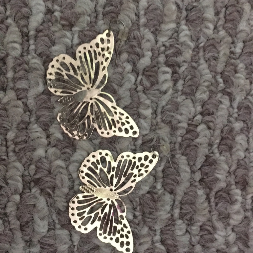 Gold butterfly earrings!